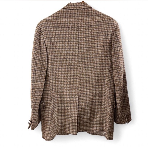 VTG Brooks Brothers Brown Houndstooth Sport Jacket Blazer Size Large (42) - Picture 3 of 8